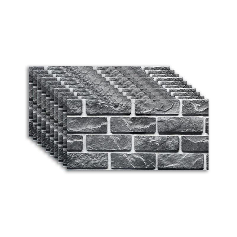 Rectangular Fire Resistant Tile PVC Singular Peel & Stick Tile for Backsplash Wall
