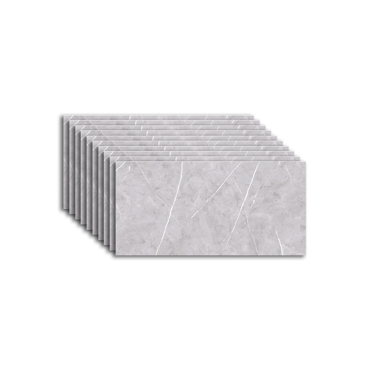 Rectangular Mildew Resistant Tile PVC Singular Peel & Stick Tile for Backsplash Wall