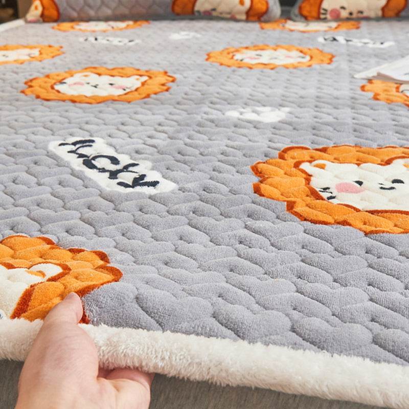 Sheet Sets Flannel Cartoon Printed Breathable Wrinkle Resistant Super Soft Bed Sheet Set