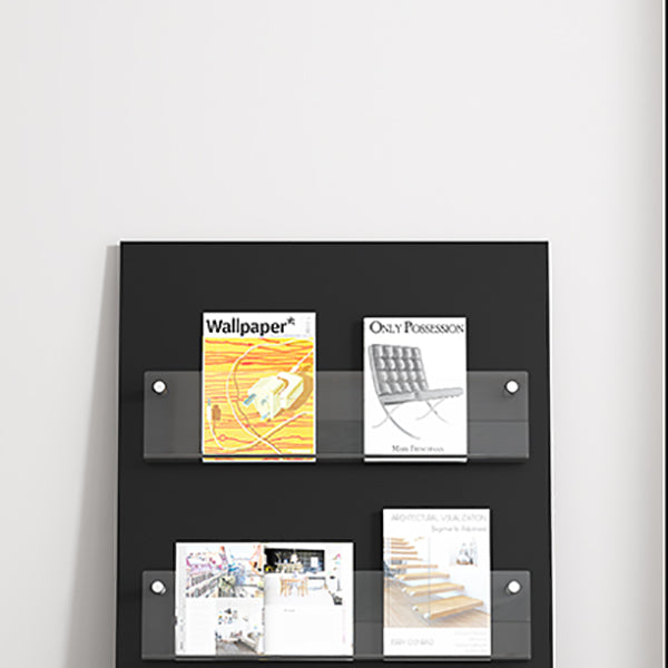 Modern Closed Back Bookshelf Acrylic Bookcase for Study Room with Shelves