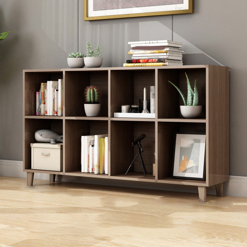 Natural Wooden Bookcase Standard Contemporary Bookshelf with Shelves