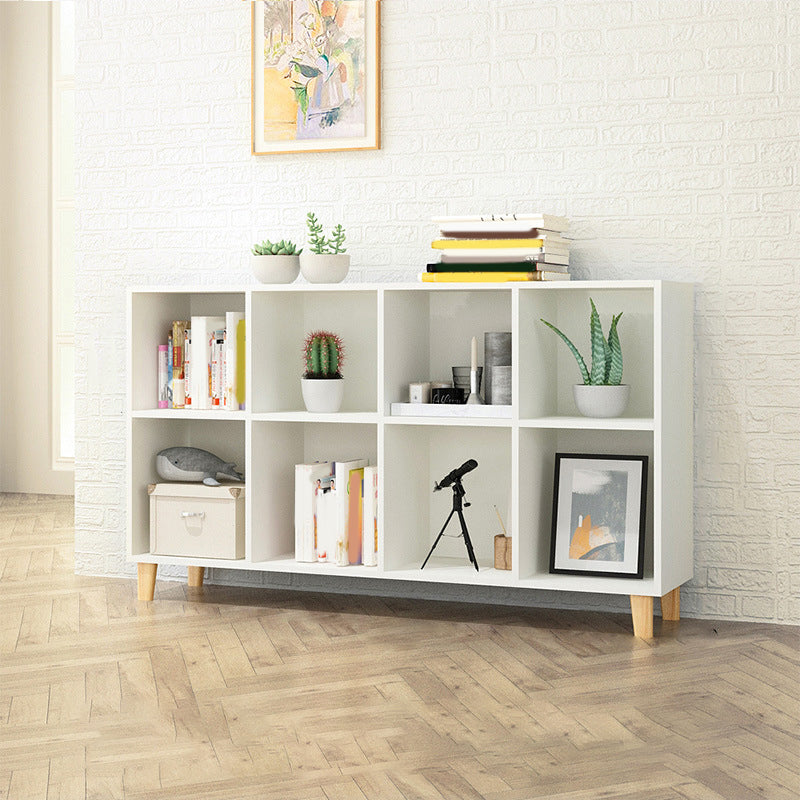 Natural Wooden Bookcase Standard Contemporary Bookshelf with Shelves