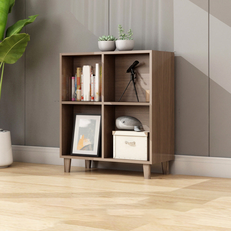 Natural Wooden Bookcase Standard Contemporary Bookshelf with Shelves