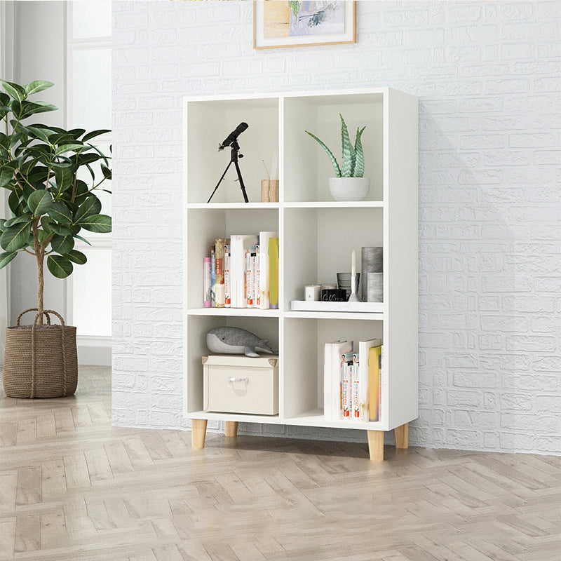 Natural Wooden Bookcase Standard Contemporary Bookshelf with Shelves