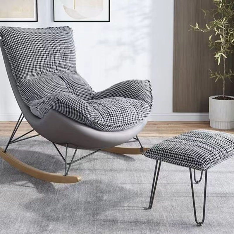 Indoor Mother Feeding Sofa Rocking Chair Modern Rocking Chair with Ottoman