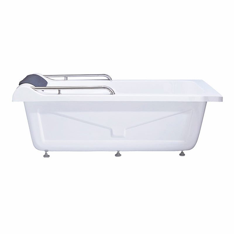 Modern Rectangular Soaking Bathtub Acrylic Stand Alone White Bath