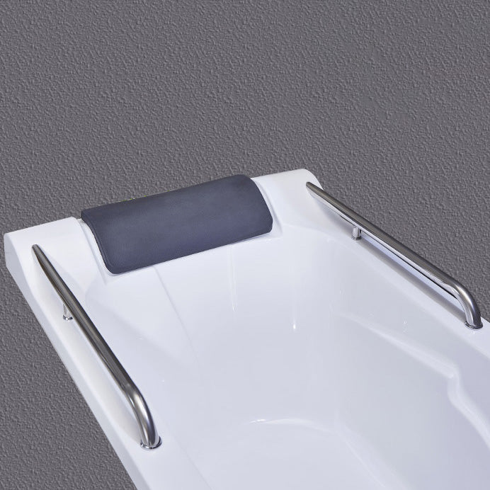 Modern Rectangular Soaking Bathtub Acrylic Stand Alone White Bath