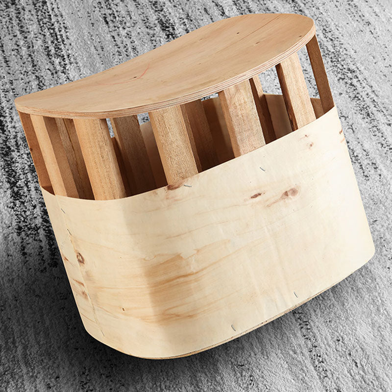 Contemporary Rectangle Shape Ottoman Faux Leather Upholstered Pouf