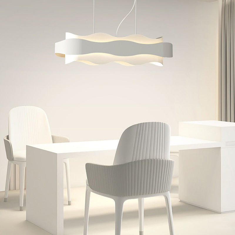 Modern Metal Pendant Light Geometric Shape Island Light with Acrylic Shade for Living Room