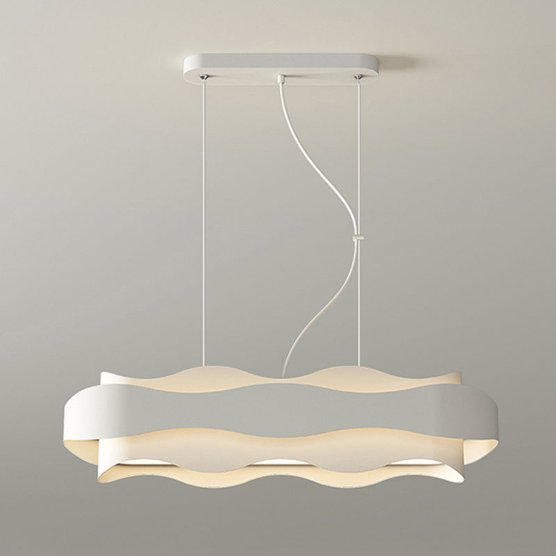 Modern Metal Pendant Light Geometric Shape Island Light with Acrylic Shade for Living Room