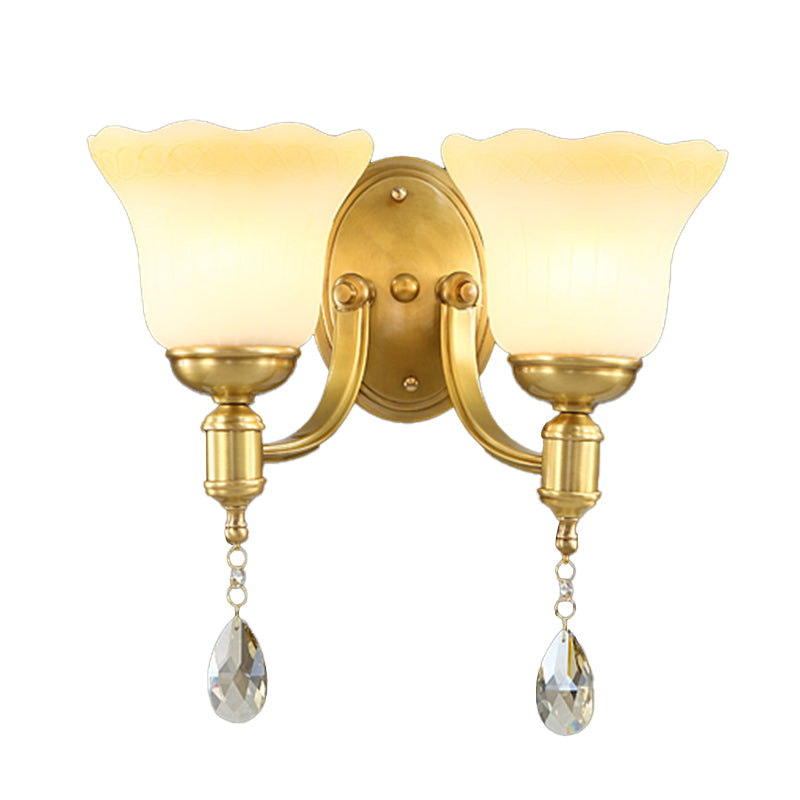 Modernism Glass Wall Mounted Sconce 1/2-Light Wall Light for Foyer