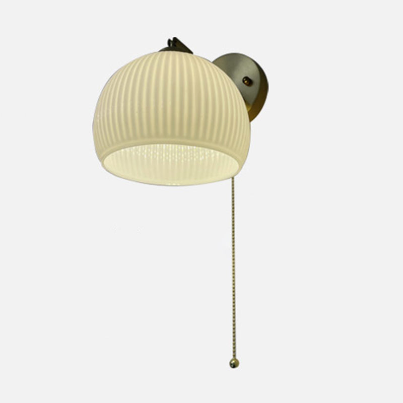 Glass Wall Lamp Modern 1-Light Wall Mounted Lighting for Bedroom