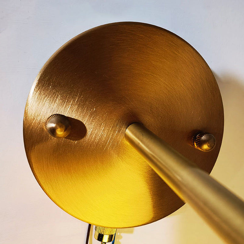 Glass Wall Lamp Modern 1-Light Wall Mounted Lighting for Bedroom