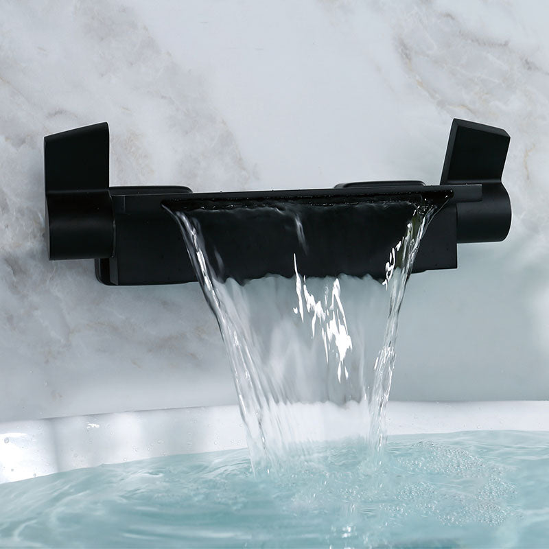 Contemporary Bathroom Faucet Wall Mounted Copper Fixed Clawfoot Tub Faucet