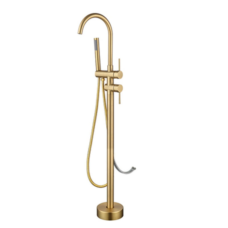 Contemporary Bathroom Faucet Floor Mounted Copper One Handle Freestanding Bathtub Faucet
