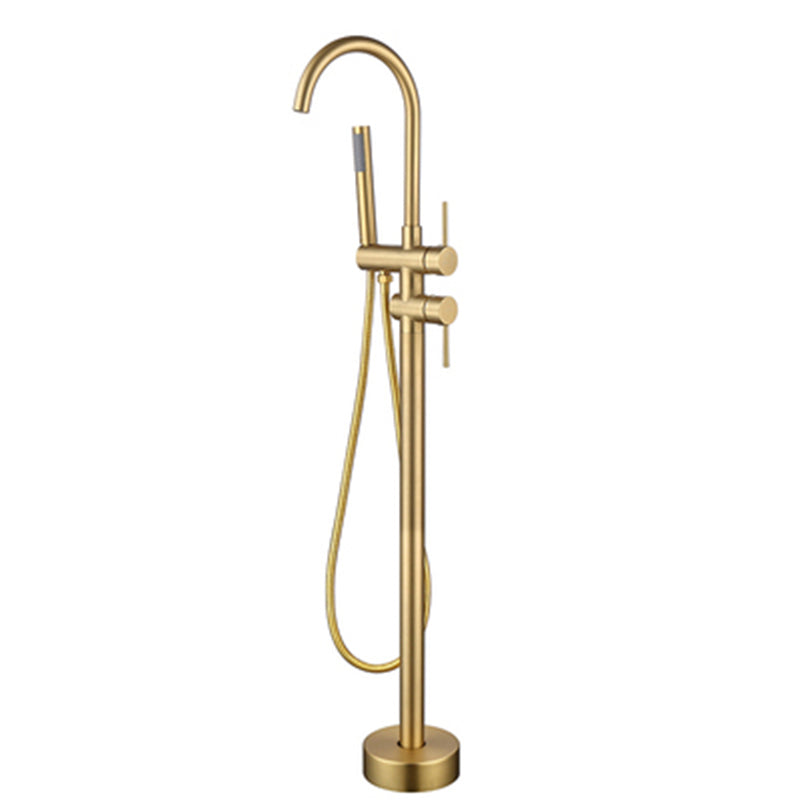 Contemporary Bathroom Faucet Floor Mounted Copper One Handle Freestanding Bathtub Faucet