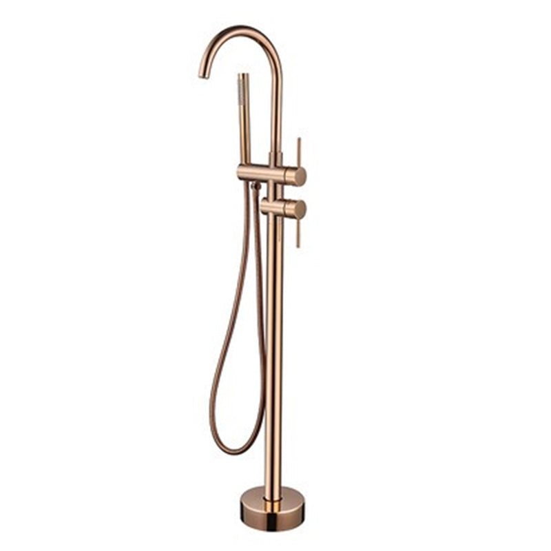 Contemporary Bathroom Faucet Floor Mounted Copper One Handle Freestanding Bathtub Faucet