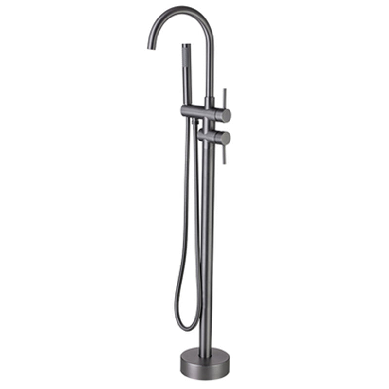 Contemporary Bathroom Faucet Floor Mounted Copper One Handle Freestanding Bathtub Faucet