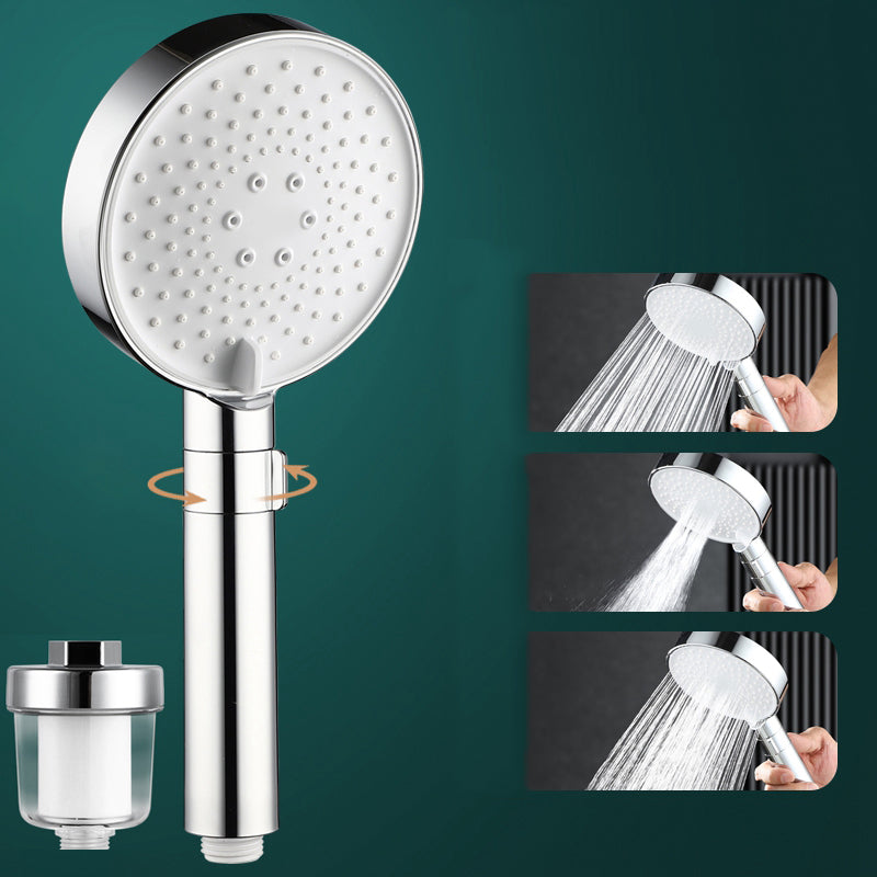 Round Water Filtration Hand Shower Adjustable Water Flow Wall-Mount Hand Shower