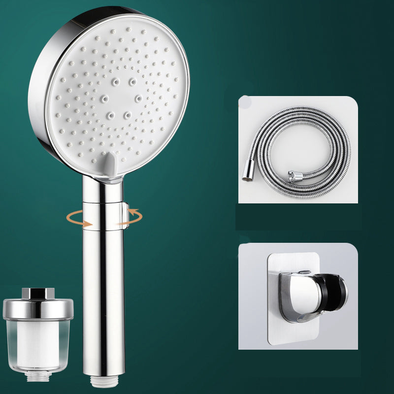 Round Water Filtration Hand Shower Adjustable Water Flow Wall-Mount Hand Shower