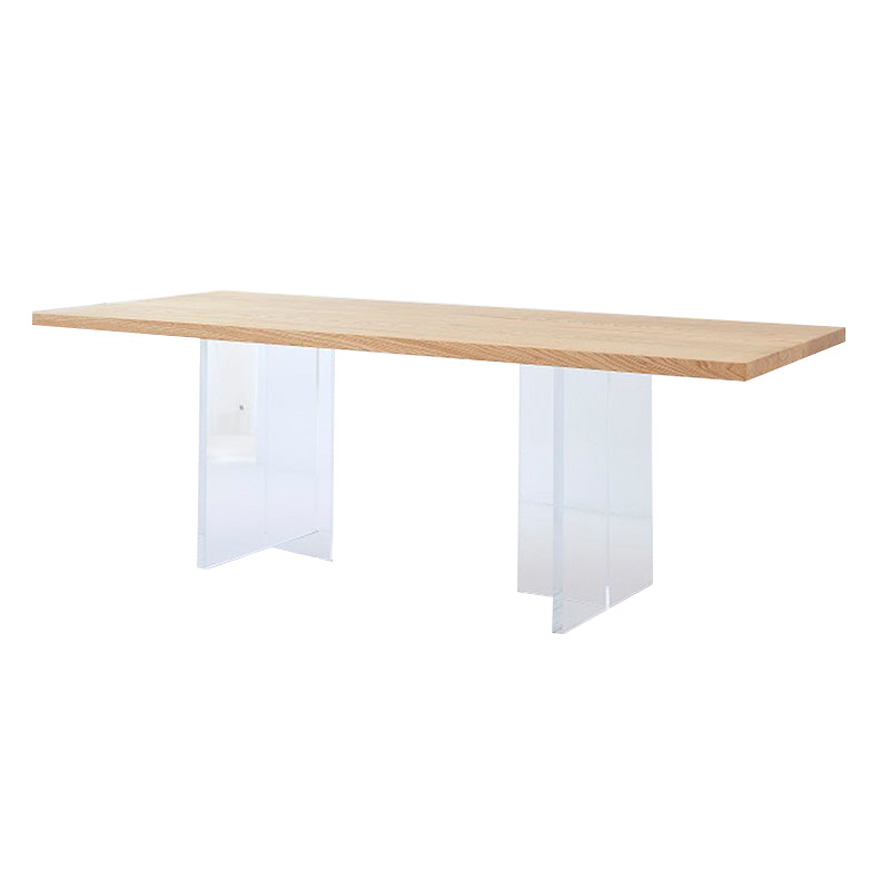 Modern Rectangle Wood Dining Table 1/2/5 Pieces Dining Set for Dining Room