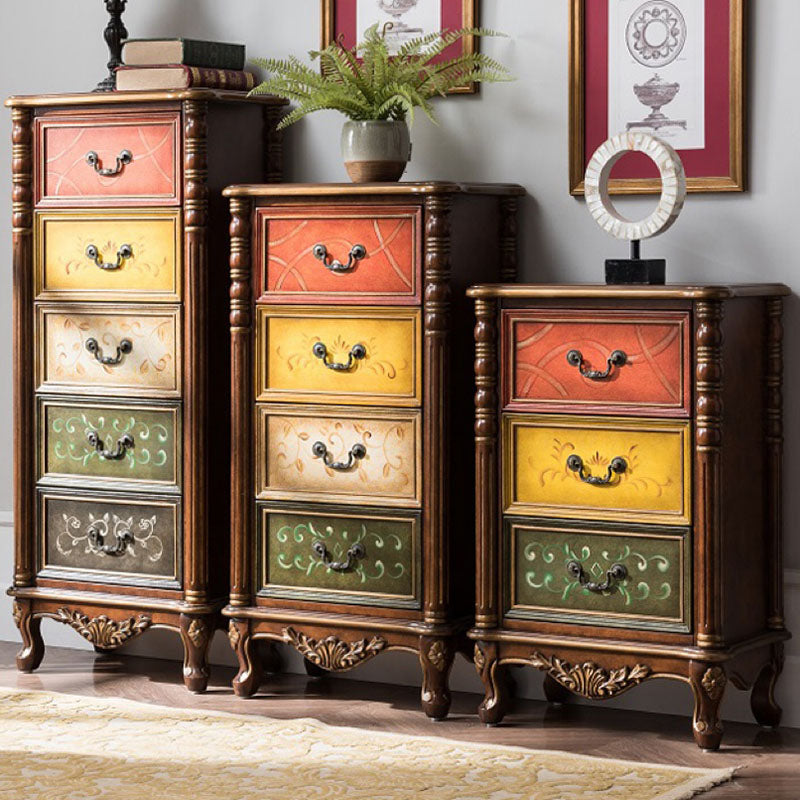 Traditional Vertical Lingerie Chest Wooden Storage Bachelor Chest for Bedroom