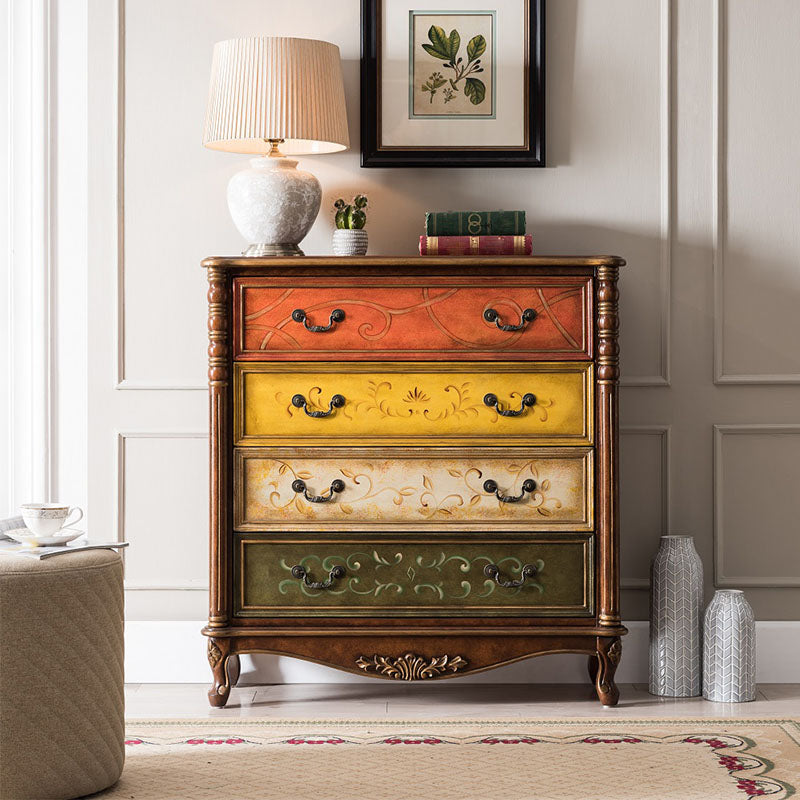 Traditional Vertical Dresser Wooden Storage Bachelor Chest for Bedroom