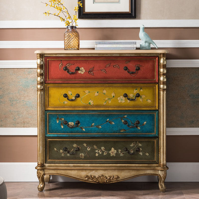 Traditional Vertical Dresser Wooden Storage Bachelor Chest for Bedroom