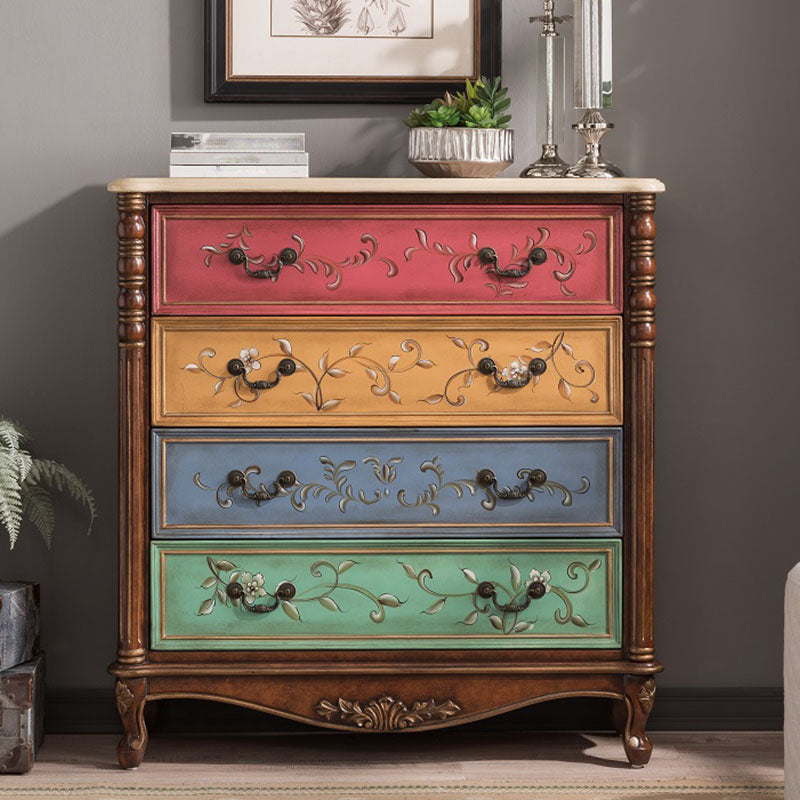 Traditional Vertical Dresser Wooden Storage Bachelor Chest for Bedroom