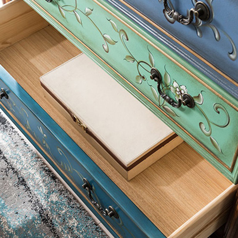 Traditional Vertical Dresser Wooden Storage Bachelor Chest for Bedroom