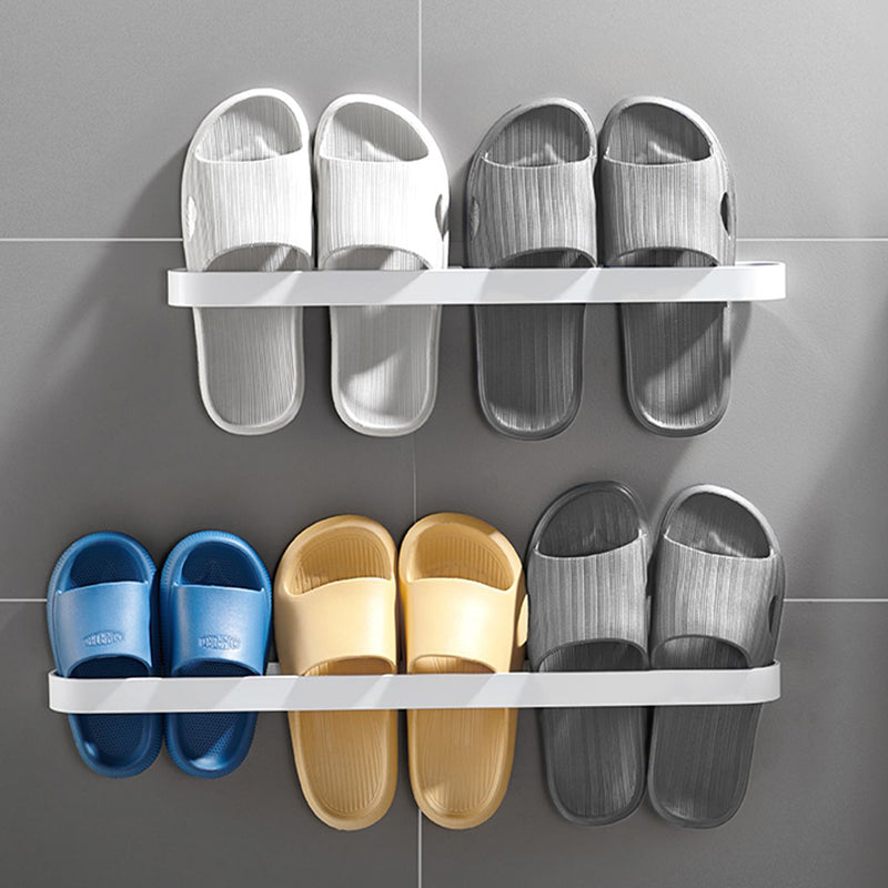 Minimalistic Bathroom Accessory Set Metal Slipper Rack/Towel Bar