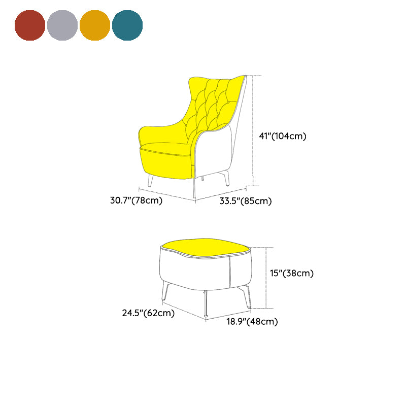 Tufted Cushions Side Chair Arms Included Lounge Chair for Living Room