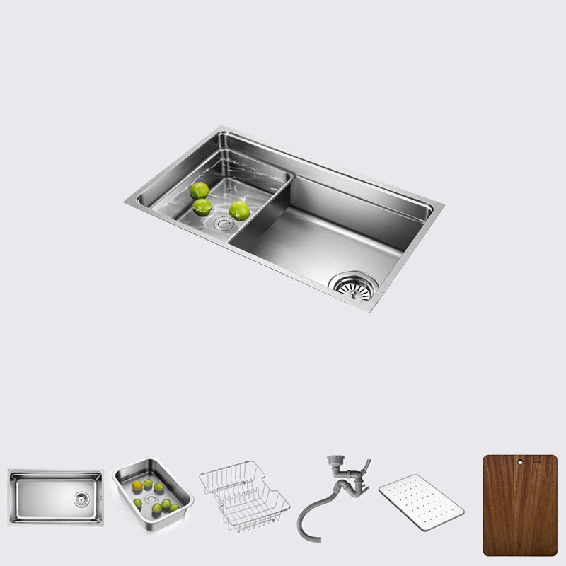 Drop-In Kitchen Sink Stainless Steel Kitchen Sink with Basket Strainer