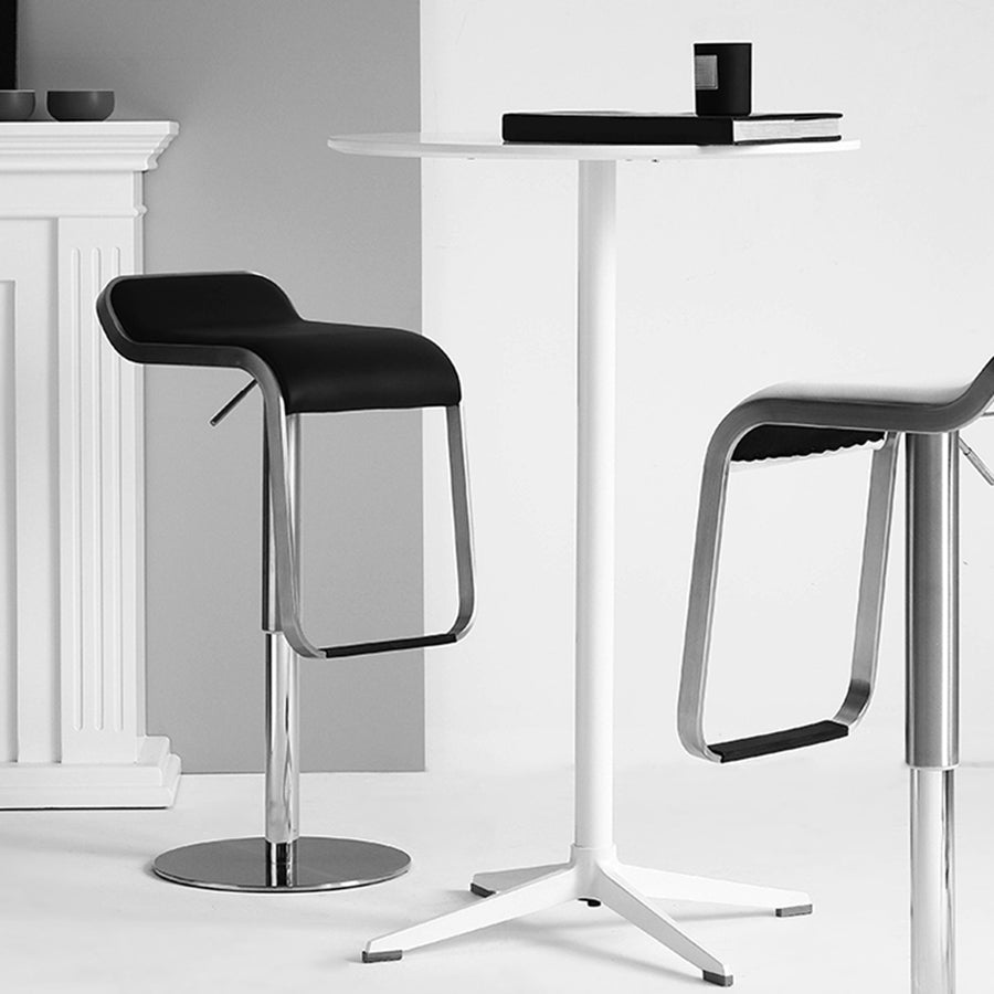 Faux Leather Indoor Counter Chair Contemporary Metal Legs Bar Stools