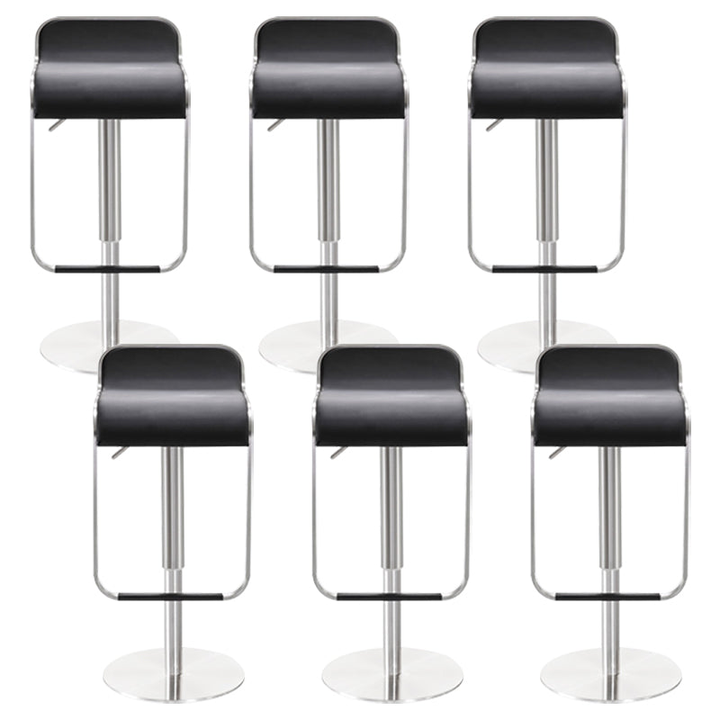 Faux Leather Indoor Counter Chair Contemporary Metal Legs Bar Stools