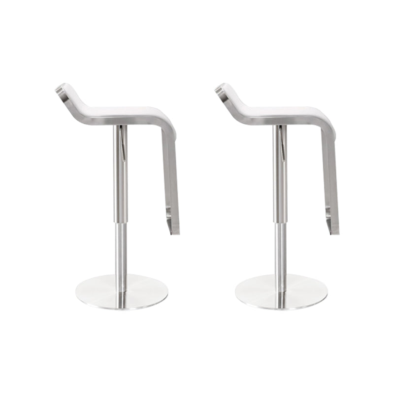 Faux Leather Indoor Counter Chair Contemporary Metal Legs Bar Stools