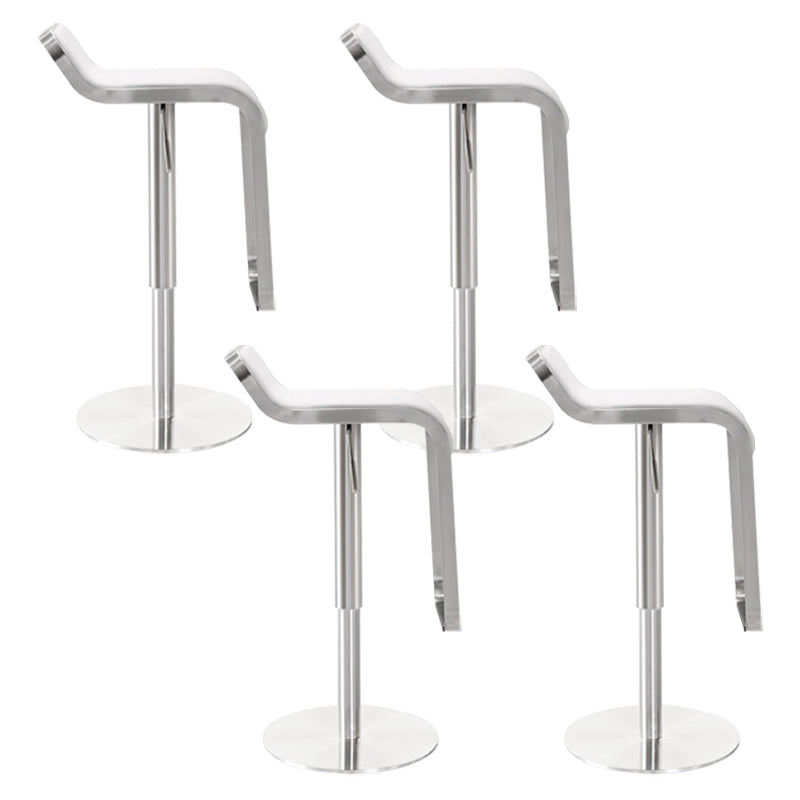 Faux Leather Indoor Counter Chair Contemporary Metal Legs Bar Stools