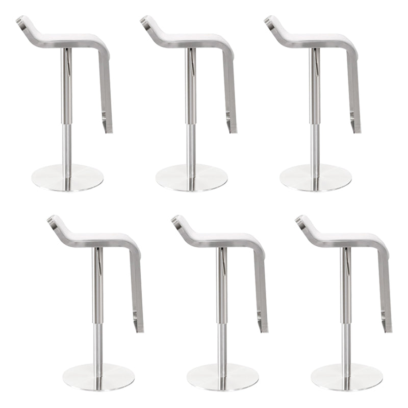 Faux Leather Indoor Counter Chair Contemporary Metal Legs Bar Stools