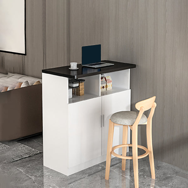 Modern Style Bar Dining Table Rectangle Wood Bar Table for Kitchen