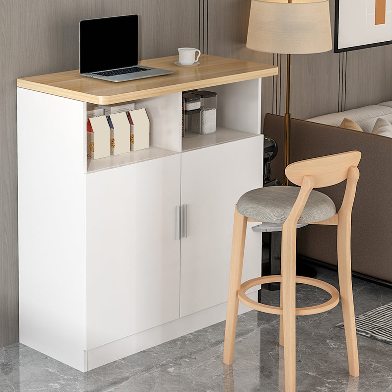 Modern Style Bar Dining Table Rectangle Wood Bar Table for Kitchen