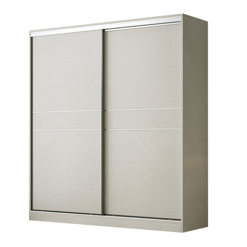 Modern Artificial Wood Wardrobe Freestanding Wardrobe with Sliding Doors for Living Room