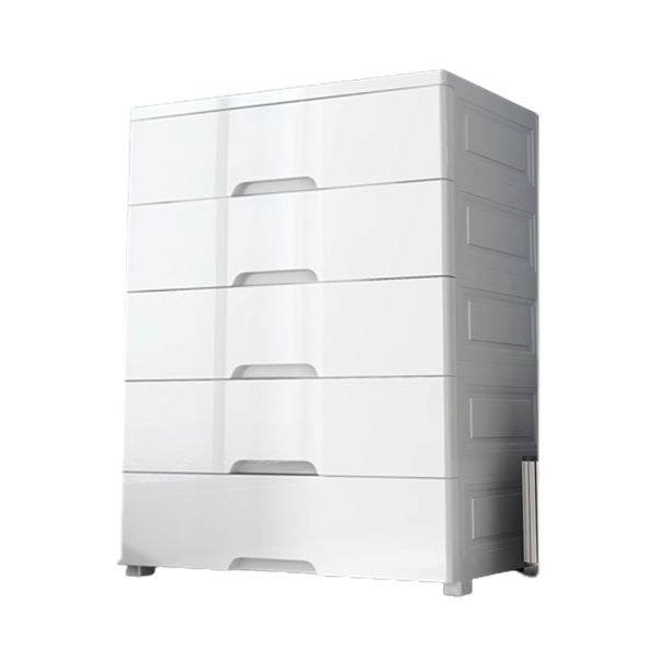 Plastic Scandinavian Kids Nightstand Chest Nursery Dresser with 5/6 Drawers