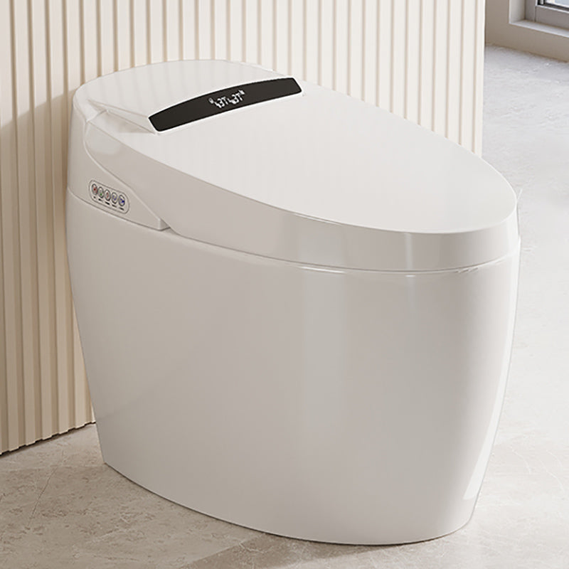 Simple White Temperature Control Bidet Elongated Toilet Seat Bidet with Heated Seat