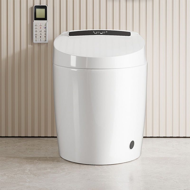 Simple White Temperature Control Bidet Elongated Toilet Seat Bidet with Heated Seat