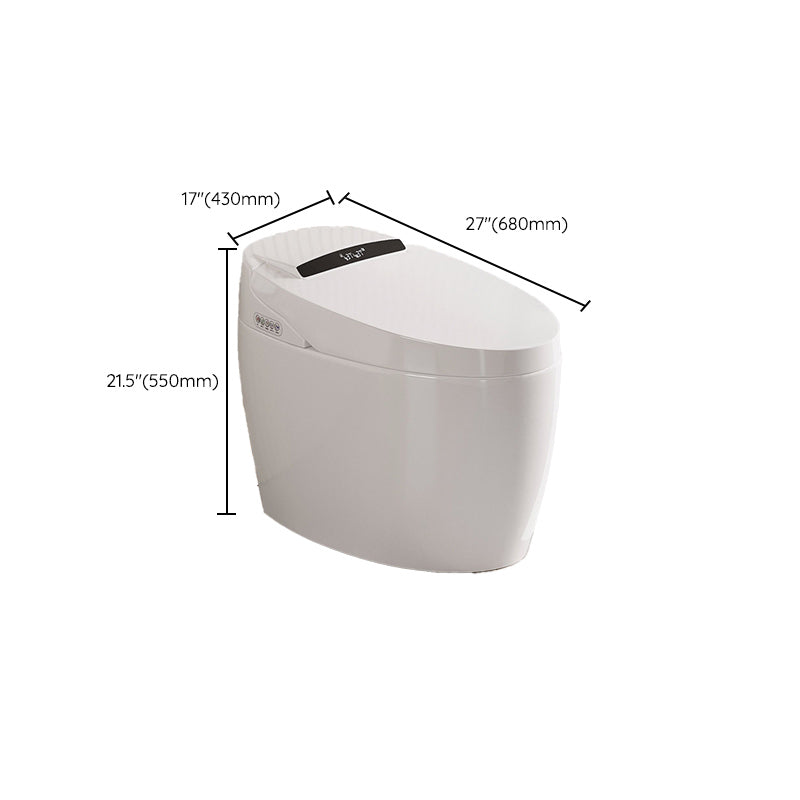 Simple White Temperature Control Bidet Elongated Toilet Seat Bidet with Heated Seat