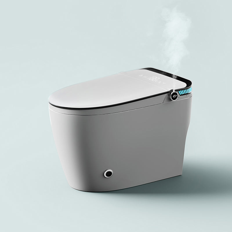 Simplicity White Temperature Control Bidet Elongated Toilet Seat Bidet with Heated Seat