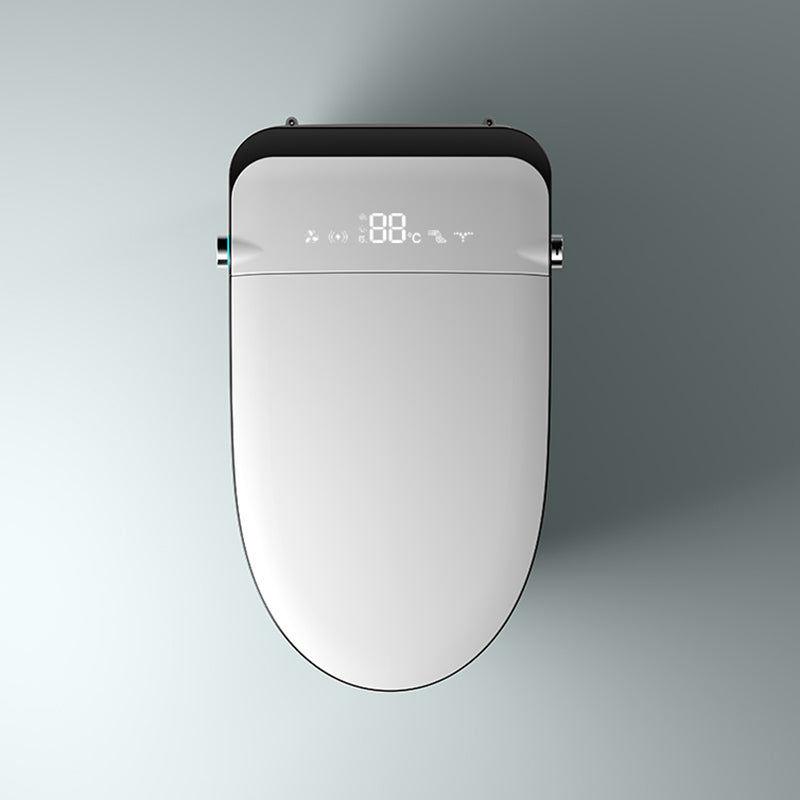 Simplicity White Temperature Control Bidet Elongated Toilet Seat Bidet with Heated Seat