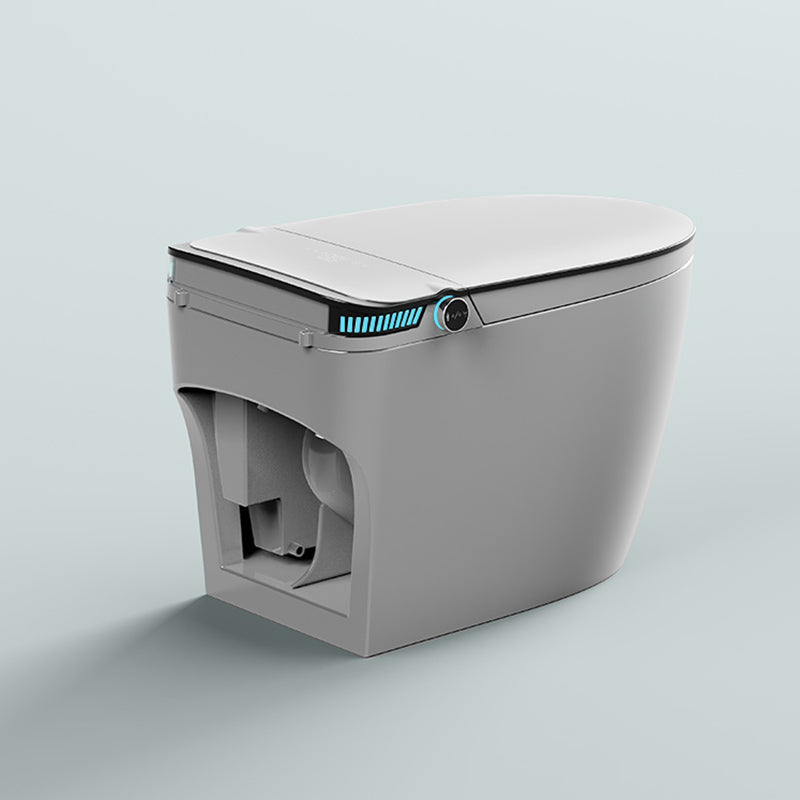 Simplicity White Temperature Control Bidet Elongated Toilet Seat Bidet with Heated Seat