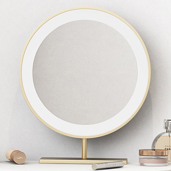 Modern Semicircle Slate Top Table Makeup Vanity with Drawers