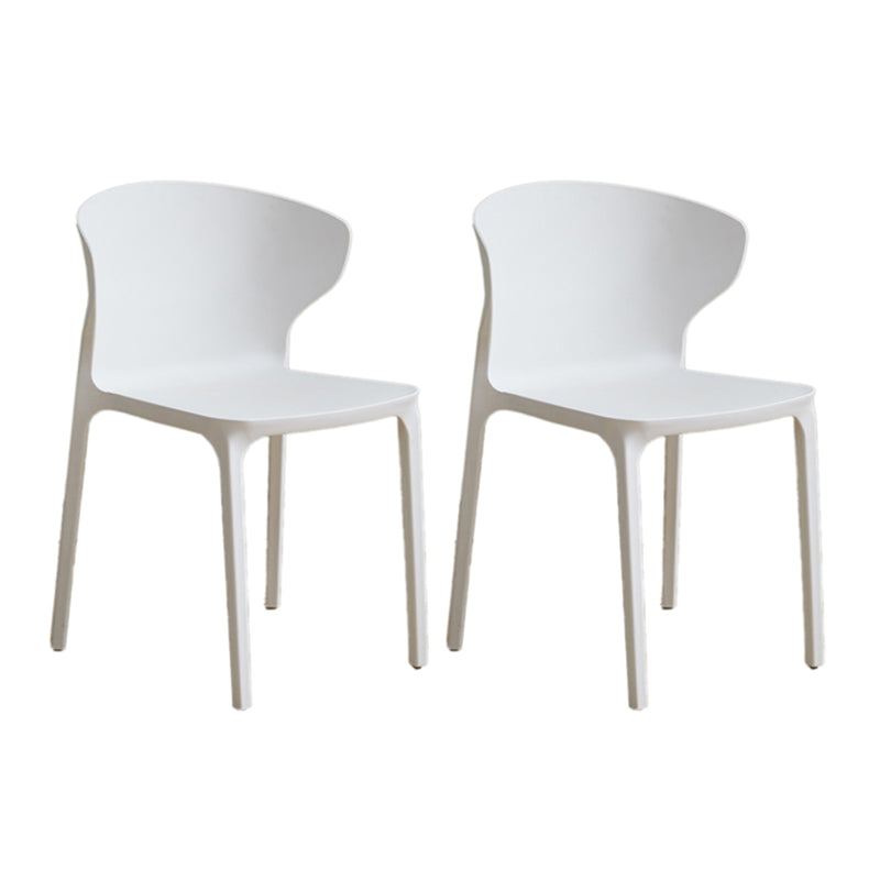 Modern Plastic Indoor-Outdoor Chair Stacking Armles Outdoors Dining Chairs
